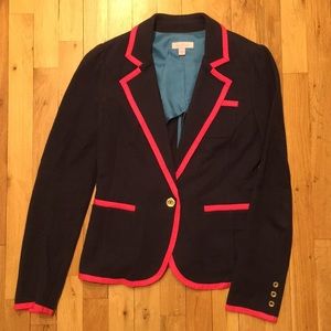 Lilly Pulitzer navy jacket with pink piping